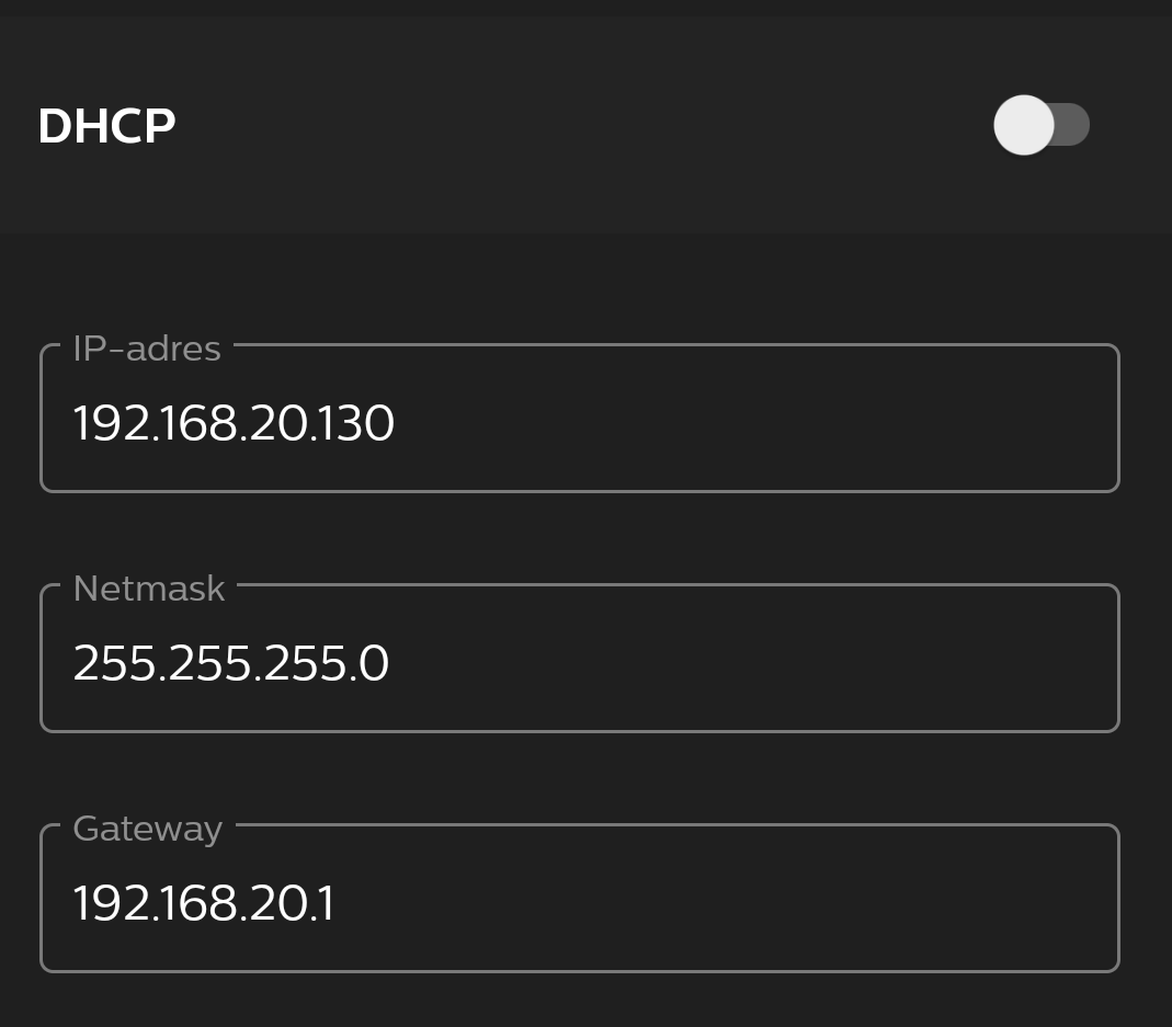 Configure a fixed IP address on a Hue Bridge
